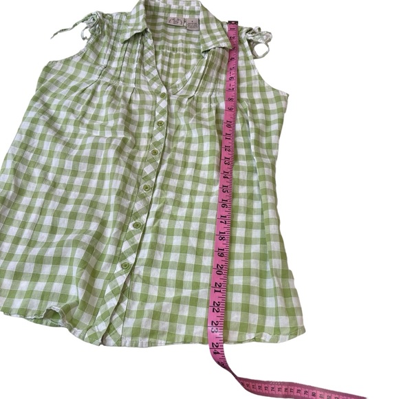 Vintage DCC Missy gingham checked short sleeve blouse 100%‎ cotton size small - Picture 8 of 8